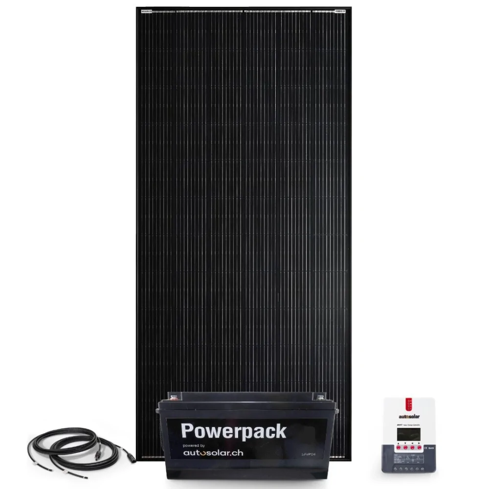 Solarset 400 W mit 30 A MPPT Laderegler und 200 Ah Lithiumbatterie