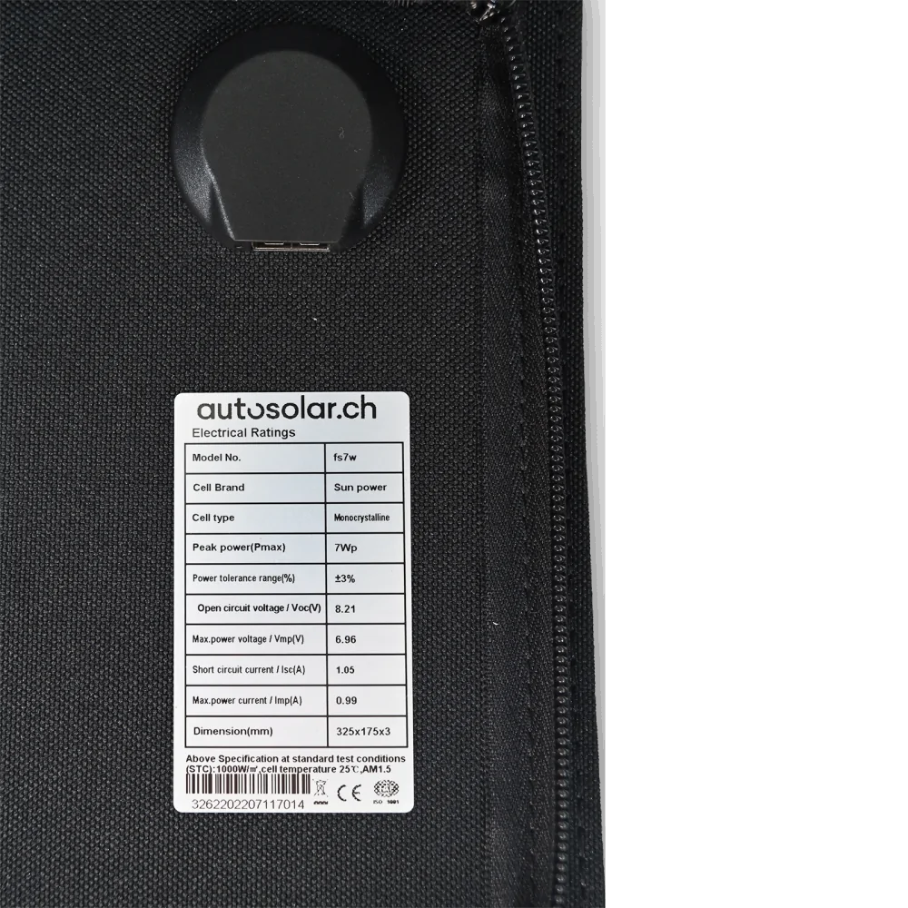 Solar panels: Foldable, efficient, 6W with USB connection - AutoSolar.ch Solar panels: Foldable, efficient, 6W with USB connection - AutoSolar.ch