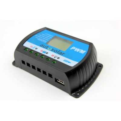 Régulateur de charge solaire 20 A PWM (12 V/24 V) – Efficace et sûr | AutoSolar AG