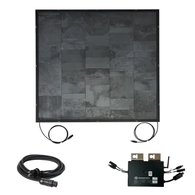 centrale électrique de balcon à l'aspect pierre