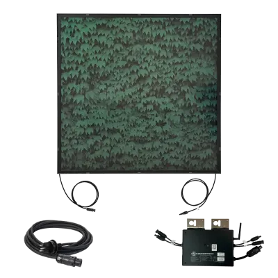 Balcony power plant in leaf design