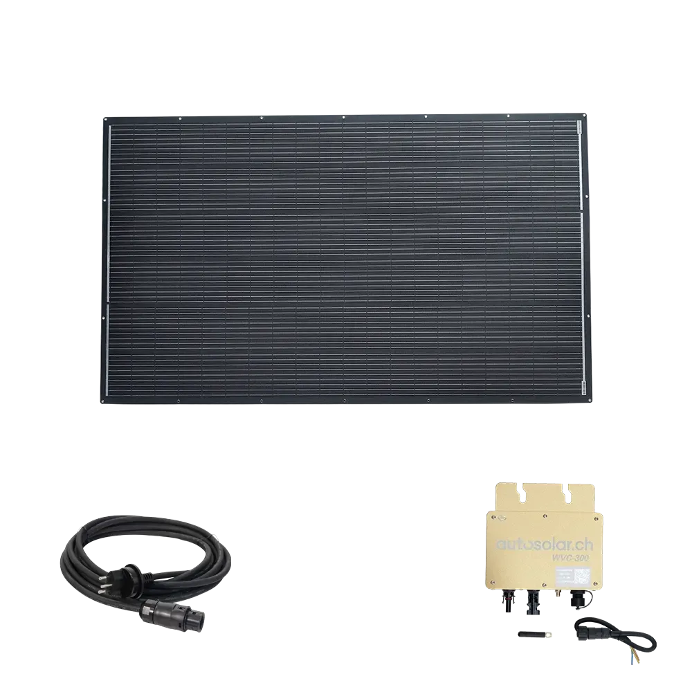Balkonsolar 375W flex - Plug & Play Solaranlage mit APP