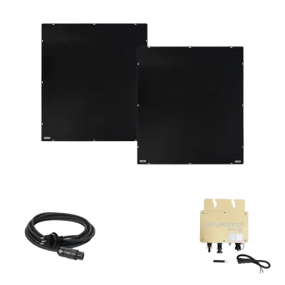 Super flexible 320W balcony power plant set with mounting hardware