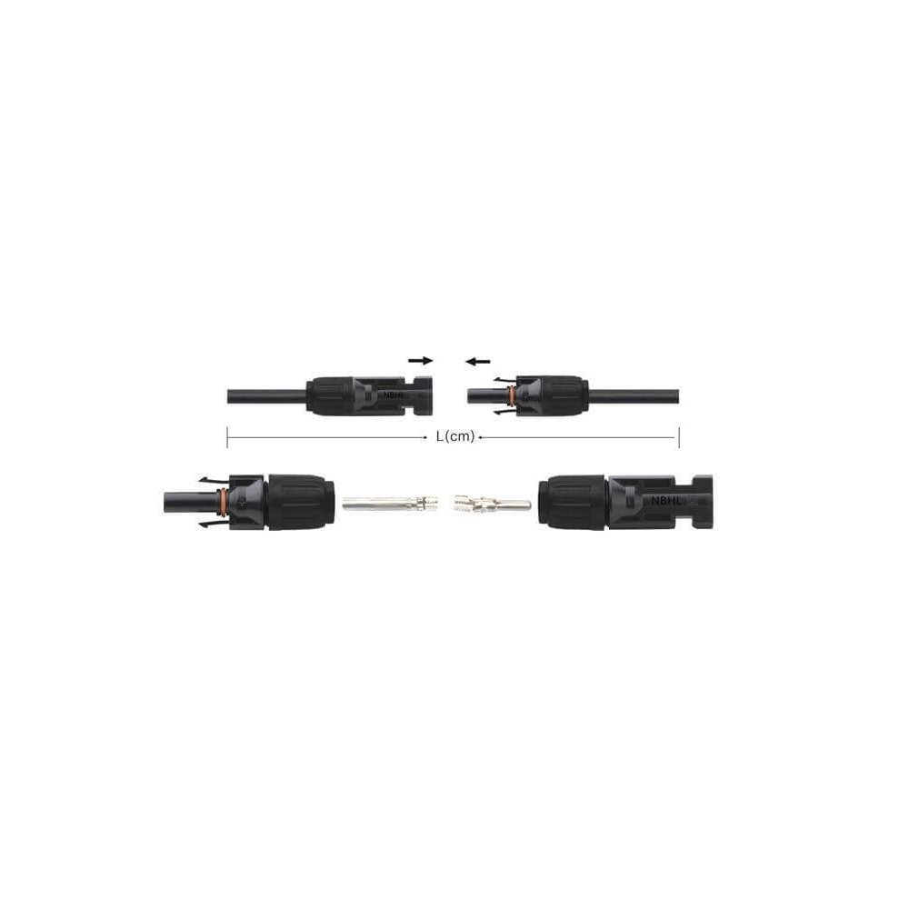Module Connector 4. Generation (MC4) Solarstecker Plus- und Minus-Buchse für Solarpanel IP67 Wasserdicht