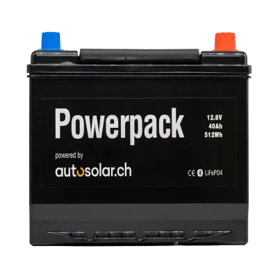 Starter Lithium-Batterie (LiFePO4) 40Ah 12V - AutoSolar.ch