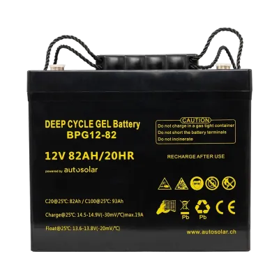Batterie GEL 82 Ah - Batterie solaire 12 volts avec gel - résistante aux cycles de charge/décharge