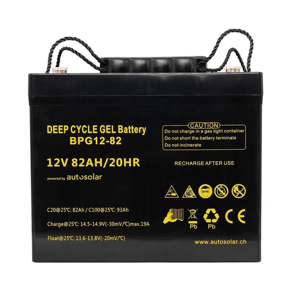 Batterie GEL 82 Ah - Batterie solaire 12 volts avec gel - résistante aux cycles de charge/décharge
