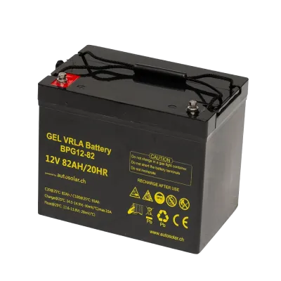 Batterie GEL 82 Ah - Batterie solaire 12 volts avec gel - résistante aux cycles de charge/décharge