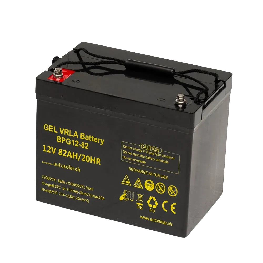 Batterie GEL 82 Ah - Batterie solaire 12 volts avec gel - résistante aux cycles de charge/décharge