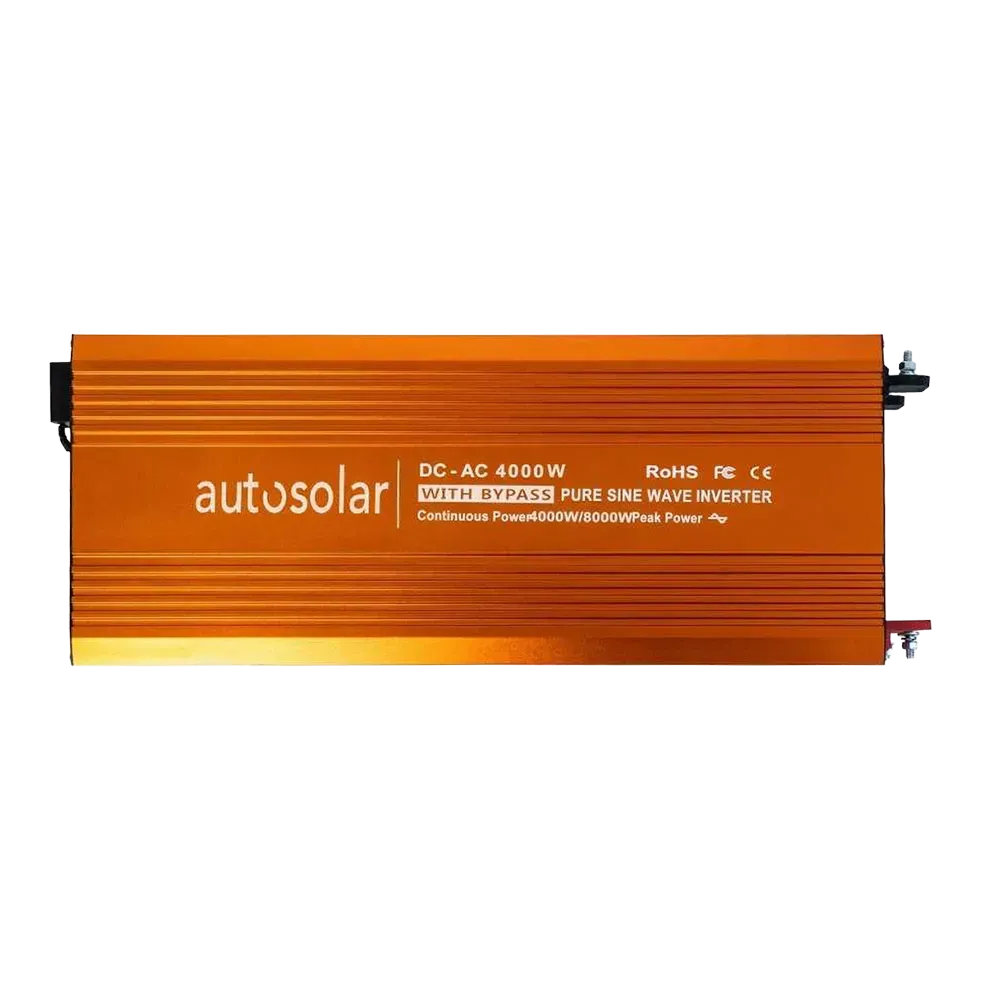 Onduleur solaire 4000 W avec bypass - Onde sinusoïdale pure - 24 V à 230 V