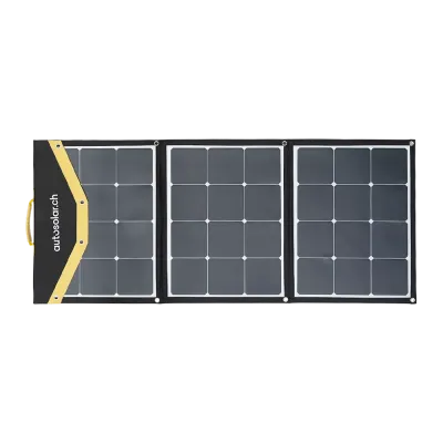 Effizientes Solarmodul 120W: Faltbarer Solarkoffer 120W flexibel - inkl. Ladegerät und Anschlussklemmen