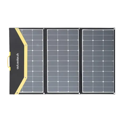 Efficient 195W solar panel: Foldable 195W flexible solar suitcase - incl. charger and connection clamps