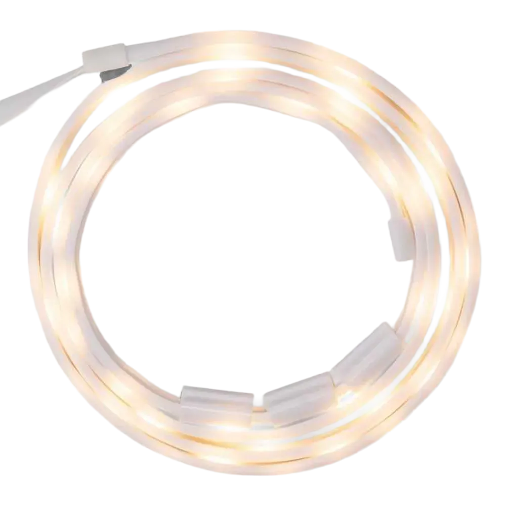 Handy LED string lights with warm white light