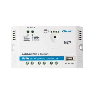 Contrôleur de charge solaire PWM 20A série LS EU pour systèmes 12V ou 24V