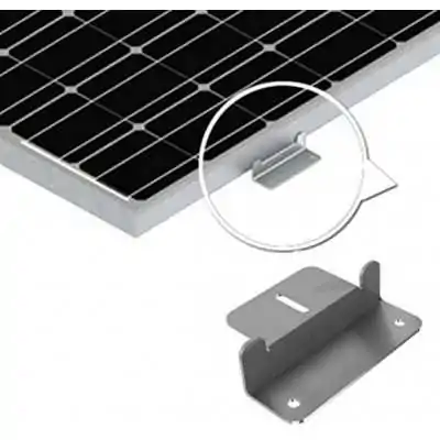 Montage Schwarze Z-Winkel 4 Stück mit Schrauben aus Aluminium für Solarmodule