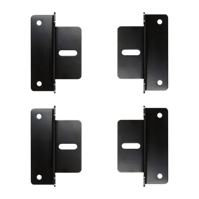 Montage Schwarze Z-Winkel 4 Stück mit Schrauben aus Aluminium für Solarmodule