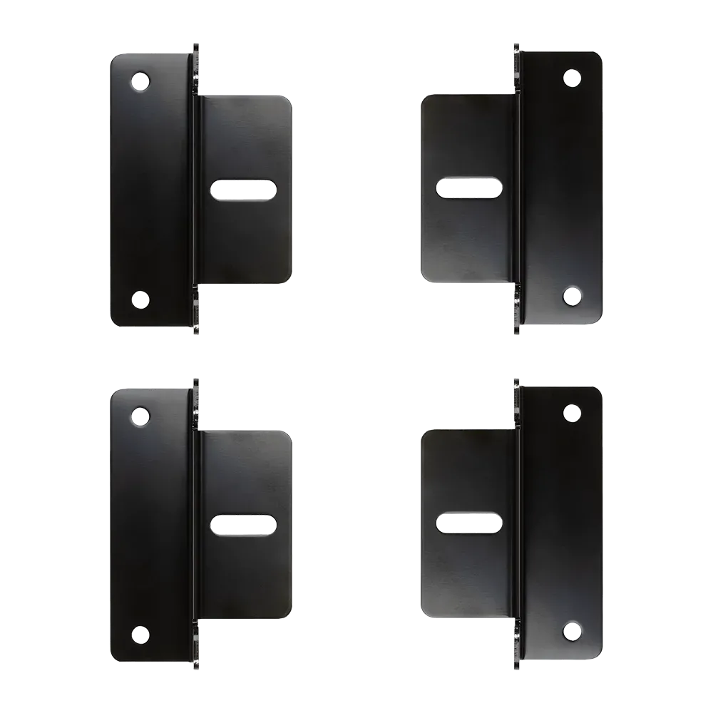 Montage Schwarze Z-Winkel 4 Stück mit Schrauben aus Aluminium für Solarmodule