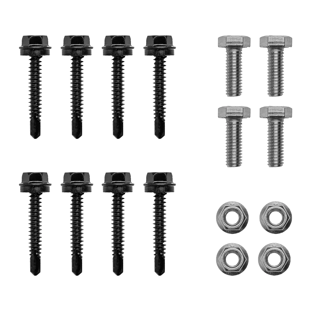 Montage Z-Winkel 4 Stück mit Schrauben aus Aluminium für Solarmodule