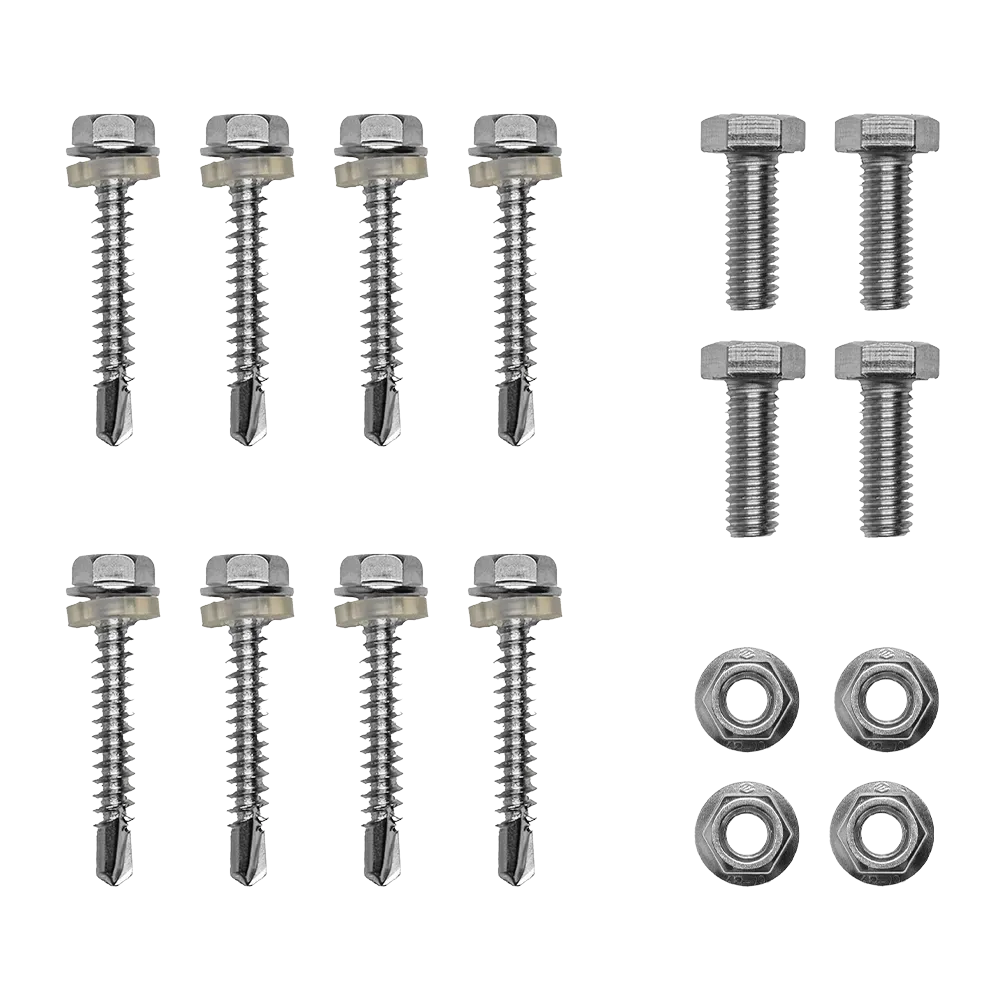 Supports de montage en Z (4 pièces) avec vis en aluminium pour modules solaires