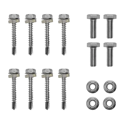 Mounting Z-angle 4 pieces with aluminum screws for solar modules