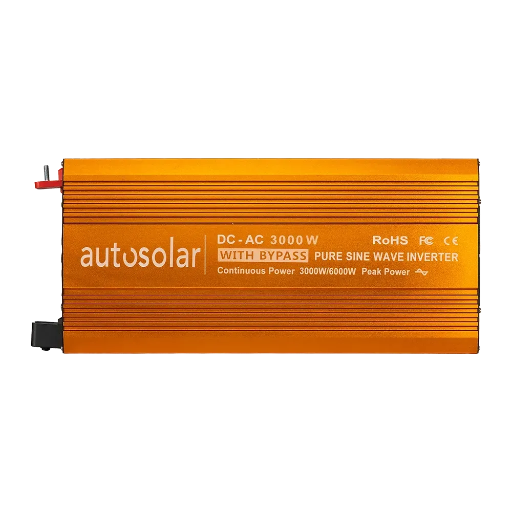 Onduleur solaire 3000 W avec bypass - Onde sinusoïdale pure - 12 V à 230 V