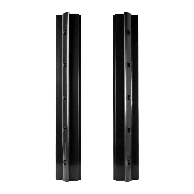 Solar module retaining spoiler for motorhome black