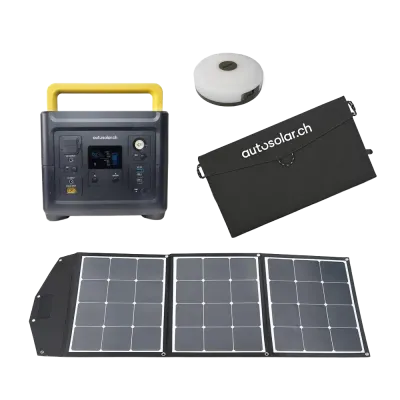 Groupe électrogène de secours GoLite avec station d'alimentation et étui solaire