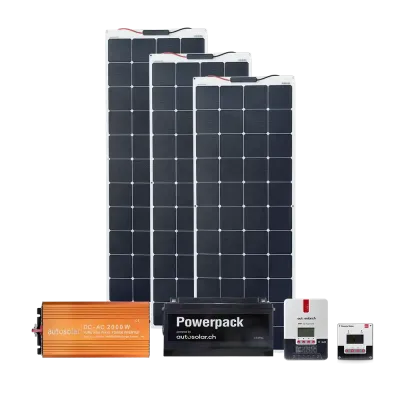 High-End 495W Solaranlage flexibel mit Lithiumbatterie 200Ah und 2000W-Wechselrichter