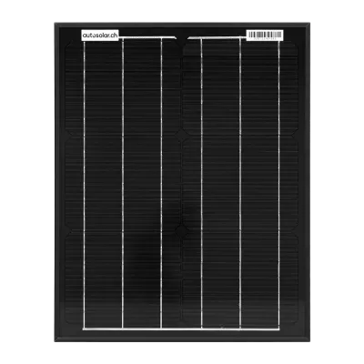 AutoSolar 20 Watt Solarpanel - Black