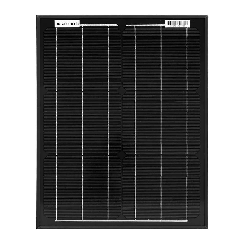 AutoSolar 20 Watt Solarpanel - Black