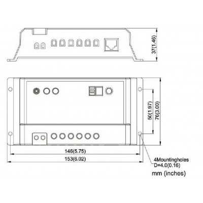 Contrôleur de charge solaire double PWM 20A pour 2 batteries