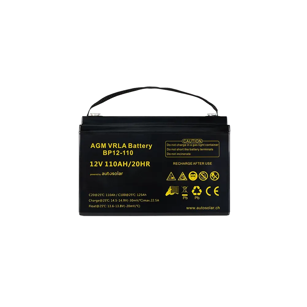 110Ah AGM-Batterie, 12 Volt Wohnmobil Solarbatterie, wartungsfrei