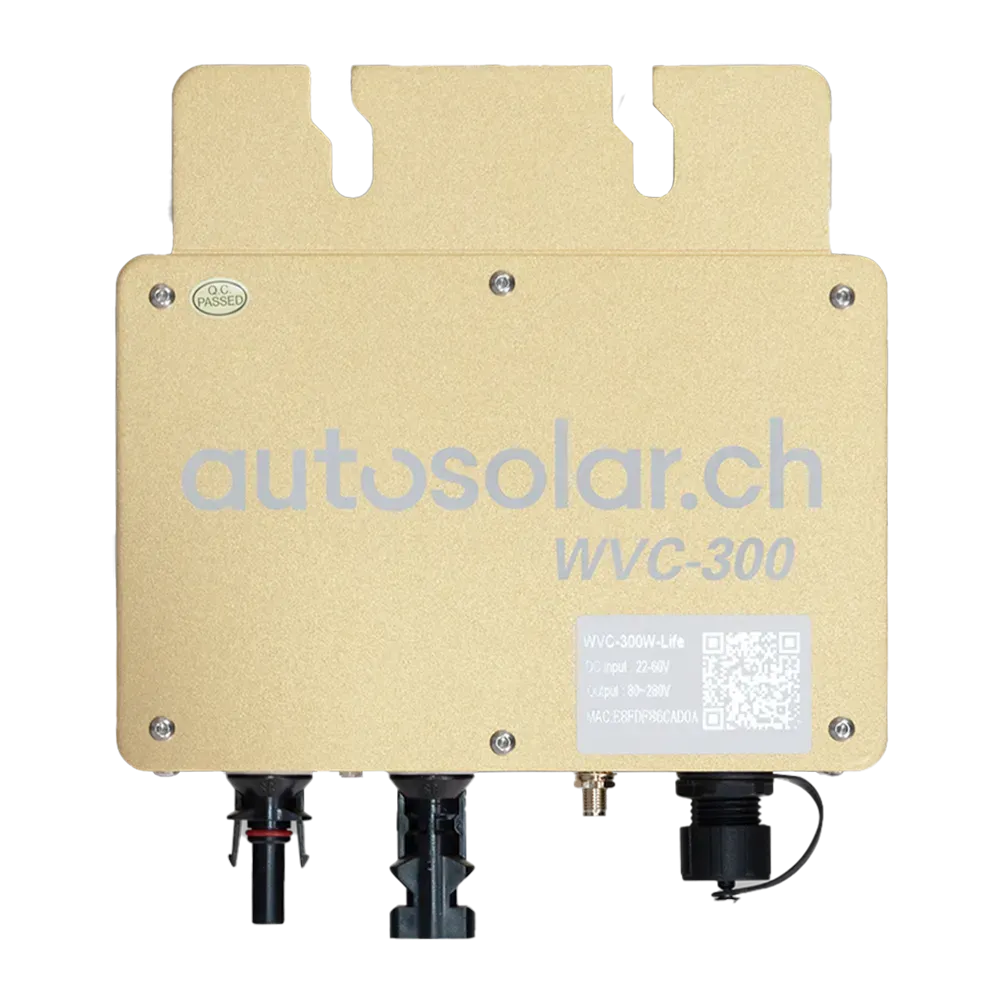 Modulwechselrichter mit APP, WLAN/Bluetooth, Einspeisung via Steckdose Modulwechselrichter mit APP, WLAN/Bluetooth, Einspeisung via Steckdose