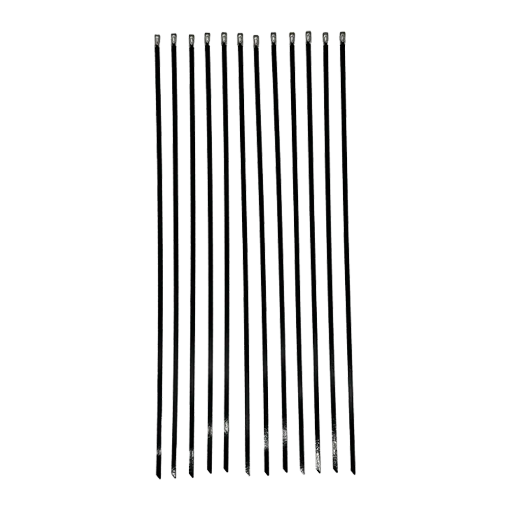 Kit de fixation pour balcon avec 12 attaches de câble en acier inoxydable.