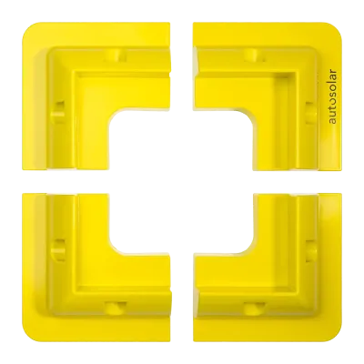 4 corner brackets for mounting framed solar modules - corner spoilers