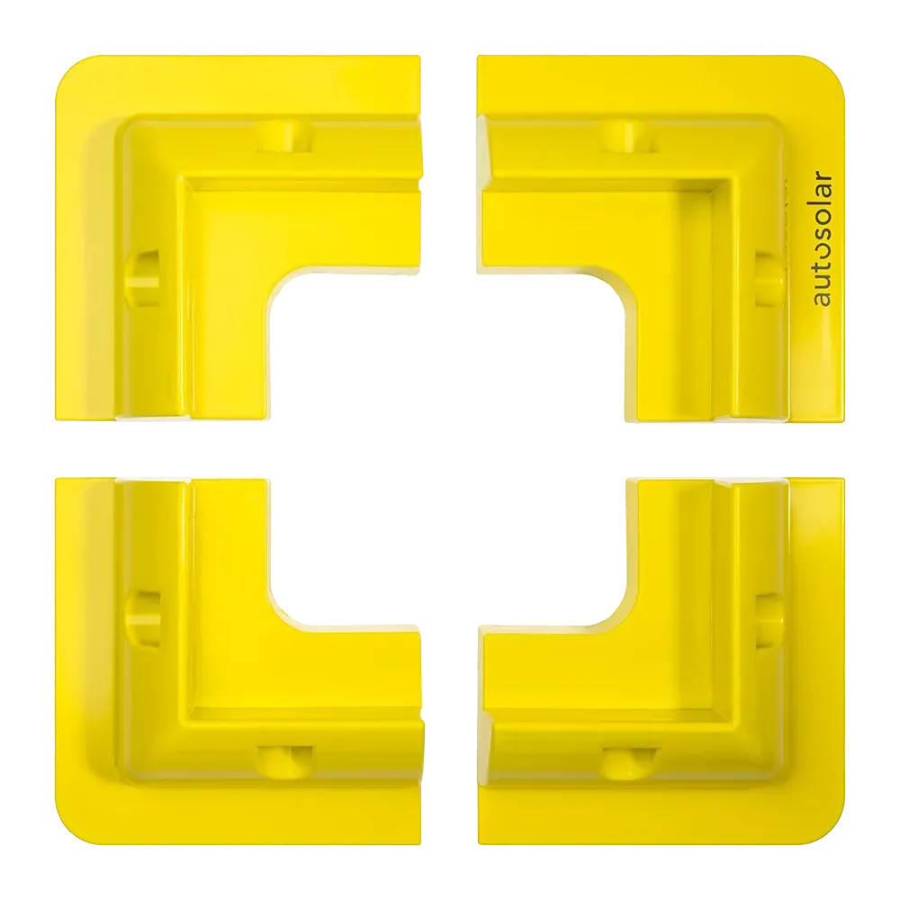 4 corner brackets for mounting framed solar modules - corner spoilers