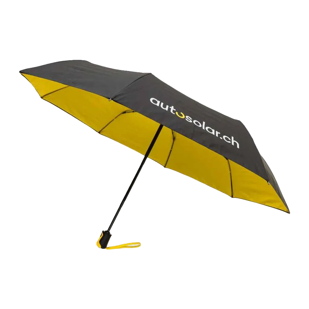 Parapluie noir et jaune d'AutoSolar