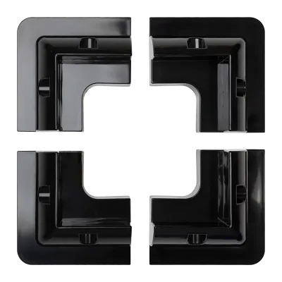 Profilé solaire d'angle de spoiler en plastique noir