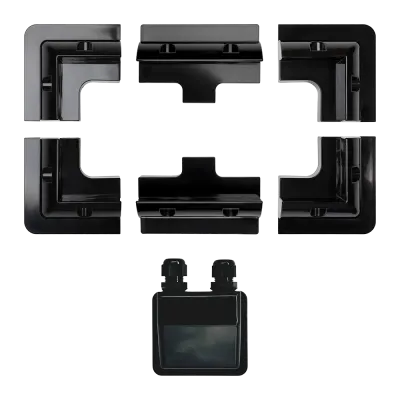 Kit de montage noir - pour le montage de panneaux solaires encadrés