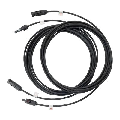 Câble d'extension solaire 2 x 12 mètres à 6 mm² avec connecteurs solaires aux deux extrémités (compatible MC4)