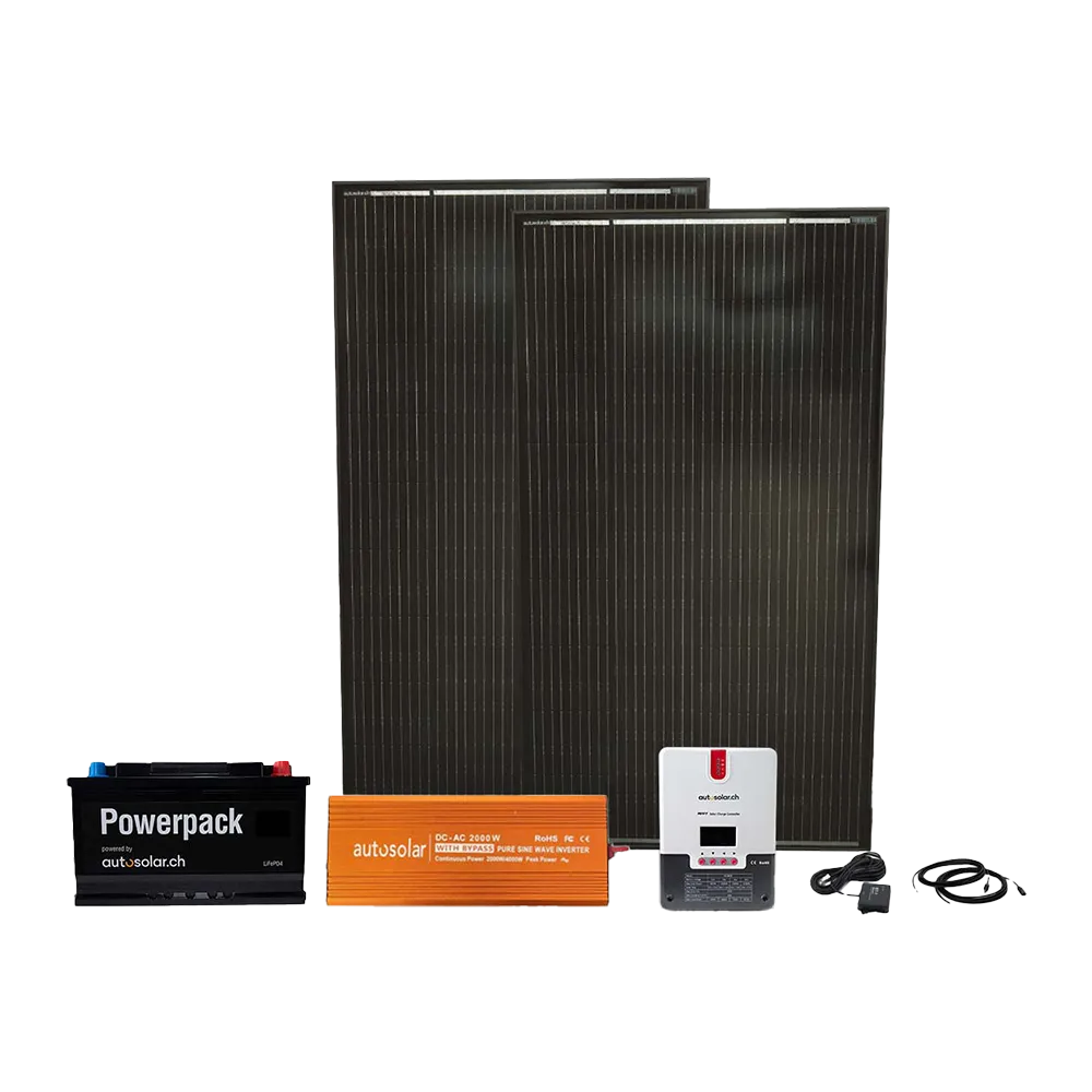 320 Watt solar kit - solar system including mounting material for motorhomes and campers