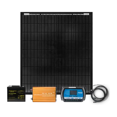 100W solar system, 82Ah AGM battery & 300W inverter