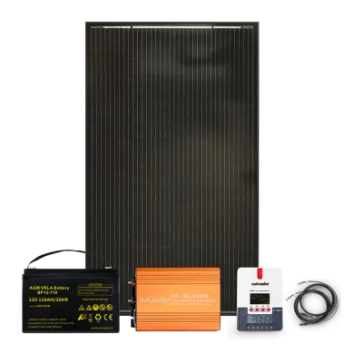 Complete solar system package 160W with 110Ah battery and 600W inverter