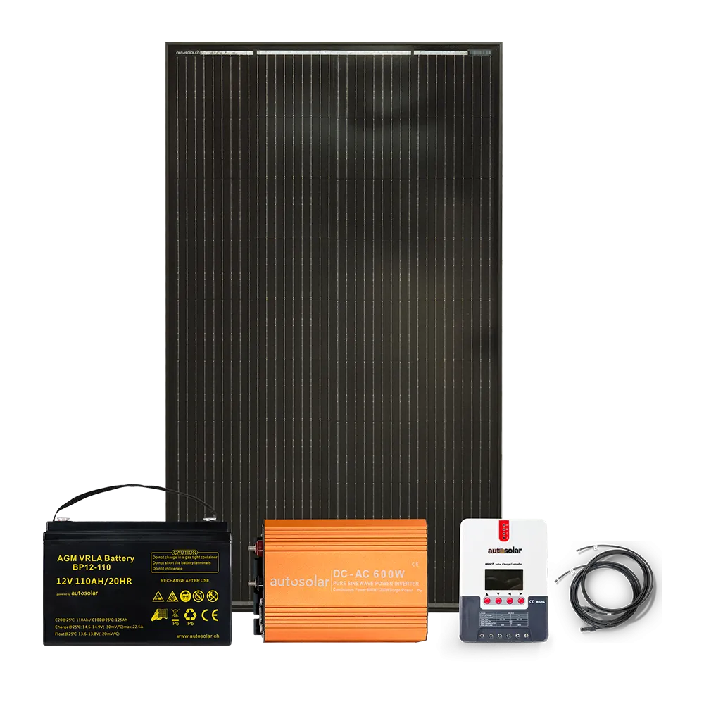 160 Watt solar kit with 230V inverter - solar system for motorhomes