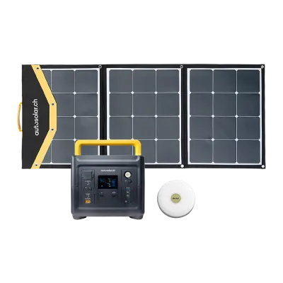 Groupe électrogène de secours GoLite avec station d'alimentation et étui solaire