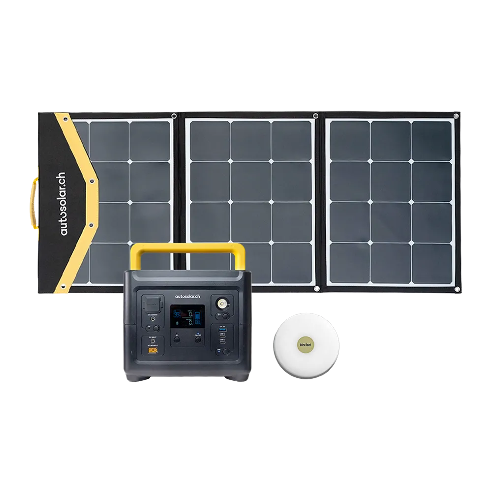 Groupe électrogène de secours GoLite avec station d'alimentation et étui solaire