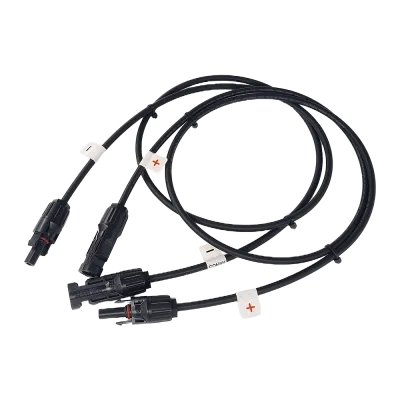 Solarverlängerungskabel 2 x 1 Meter à 4mm² inkl. Solarstecker beidseitig (MC4-kompatibel)