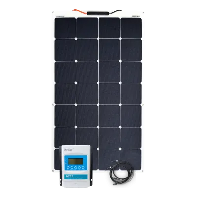 Kit solaire flexible de 105 watts - pour abri de jardin, refuge alpin, bateau ou camping-car