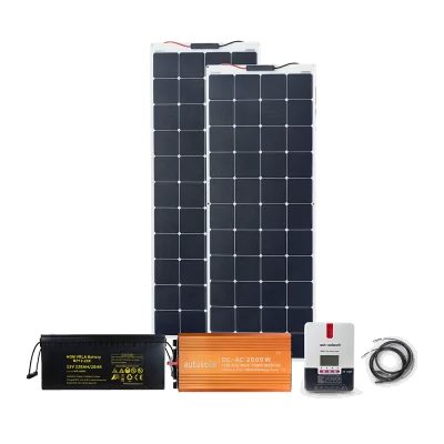 Komplettpaket 330W flexibel mit Batterie 220Ah und 2000W-Wechselrichter