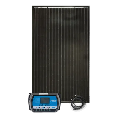 Système solaire de 160 watts pour abri de jardin et cabane alpine, sans batterie.